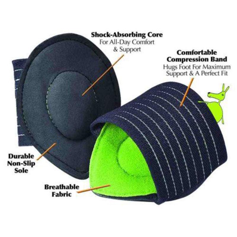 Universal Feet Arch Support Breathable Cotton Foot Protection Pads for Aching and Painful Feet, One