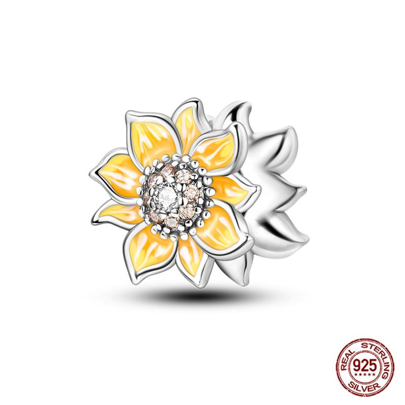 Copper Our Lady Of Tree Of Life Sunflower Spider Charms Beads For 3Mm Original Bracelets Diy Birthday Gift