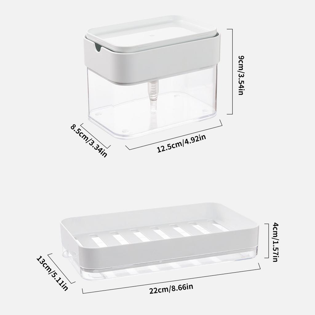 1Pc Press Type Soap Dispenser With A Sponge Press Soap Box Kitchen Dishwashing Detergent Liquid Dispenser