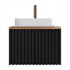 Wall-Mounted Bathroom Cabinet with Sink, Faucet and Lamella Countertop Negri