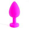 Anal Plug Adult Toy Waterproof 3 Rhinestone Design Plug Colors Anal Sex Toy Couples