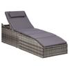 Day and Night - Day and Night Lounger with Gray Synthetic Rattan Cushion