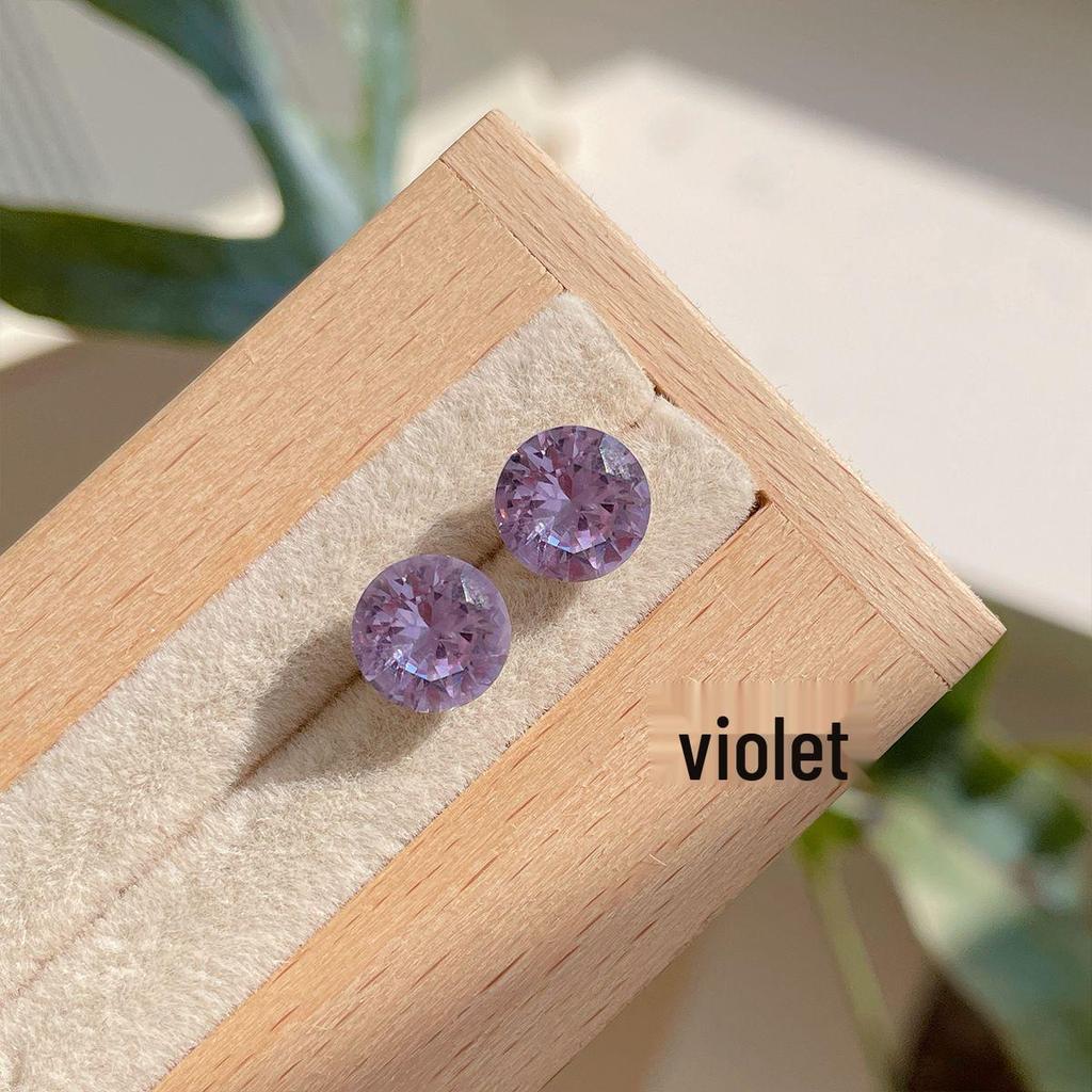 Flashing Millennium Eight-Sided Zircon Rose Ear Studs for Women - Personalized Multi-Faceted Exquisite Design