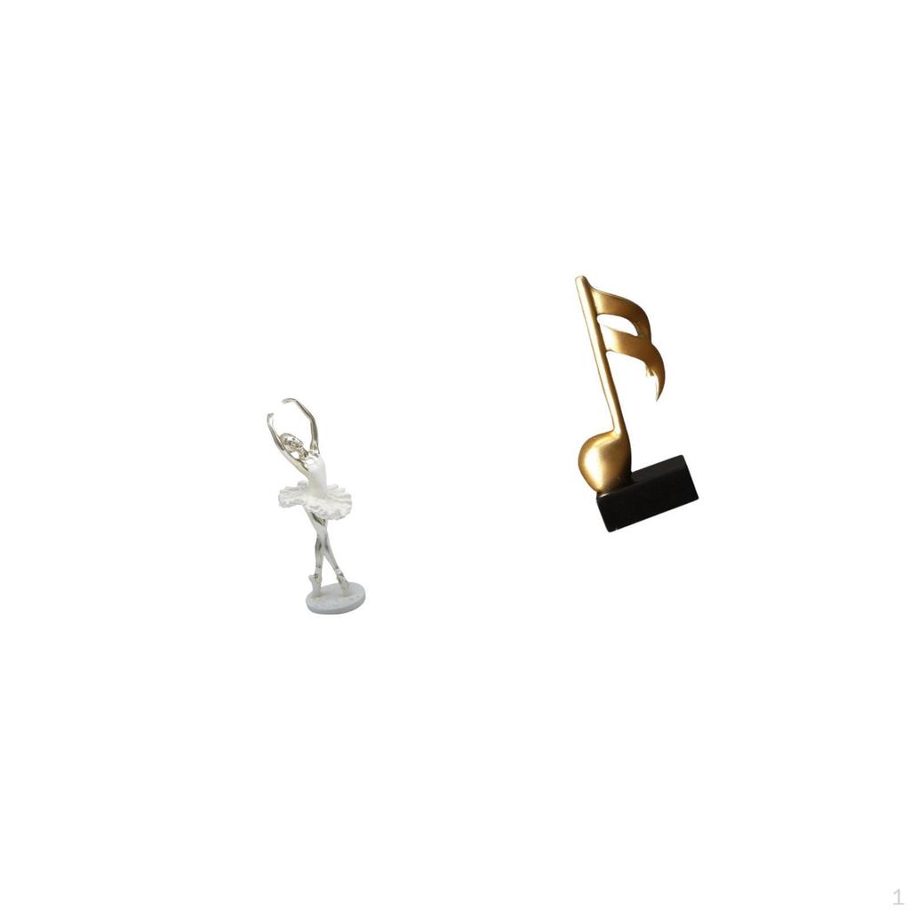 Graceful Dancer Music Note Figurine Modern Art Sculpture Creative Tabletop Ornament for Bedroom