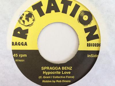 7inch Record SPRAGGA BENZ / TOMAHAAK!!! - Hypocrite Love / Stop Chat RTN001 Ragga Rotation  Jamaica Reggae, Ska & Dub Used