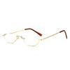 Half Moon Shaped Reading Glasses for Women, Portable, High-Definition, Comfortable Metal Elderly, Reading Glasses