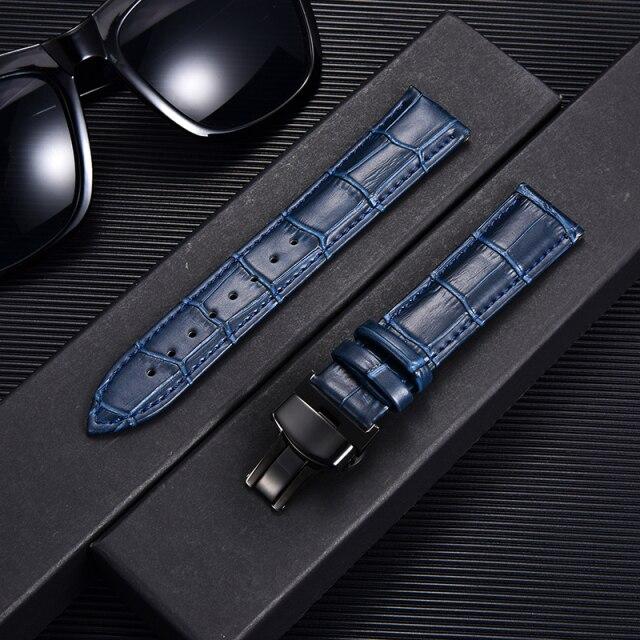 

Ремешок для часов из мягкой телячьей натуральной кожи, ремешок для часов 18 мм, 20 мм, 22 мм, 24 мм, ремешок для часов, пряжка-бабочка, аксессуары, браслет 24mm