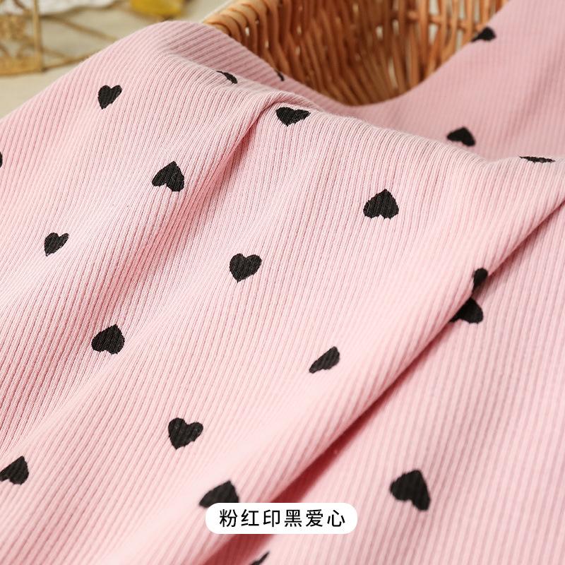Summer Fashion Stretchy Dot Rib Printed Cotton Sewing Knit Fabric By Half Yards Dress,T-shirt Jersey Material  sewing tela