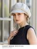 Newsboy Large Wide Cool to the SS Classical Newsboy UV Complete UV L [Loo&c] Women's Cap, Size, Brim, Touch, Linen, Cap, Protection, Blackout,