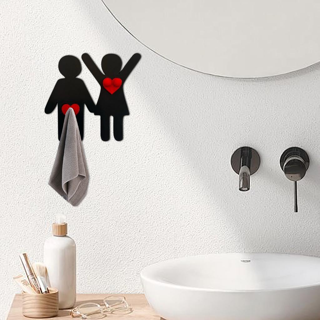 Pár klíčenka Roztomilá Kreativní Nástěnná klíčenka Vstupní hala Dekorativní přívěsek