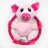 Chew Plush Toys for Dog Squeak Puppy Toy Cotton Rope  Flying Discs Toys Pet Toy Interact Training Throw Things for Dogs