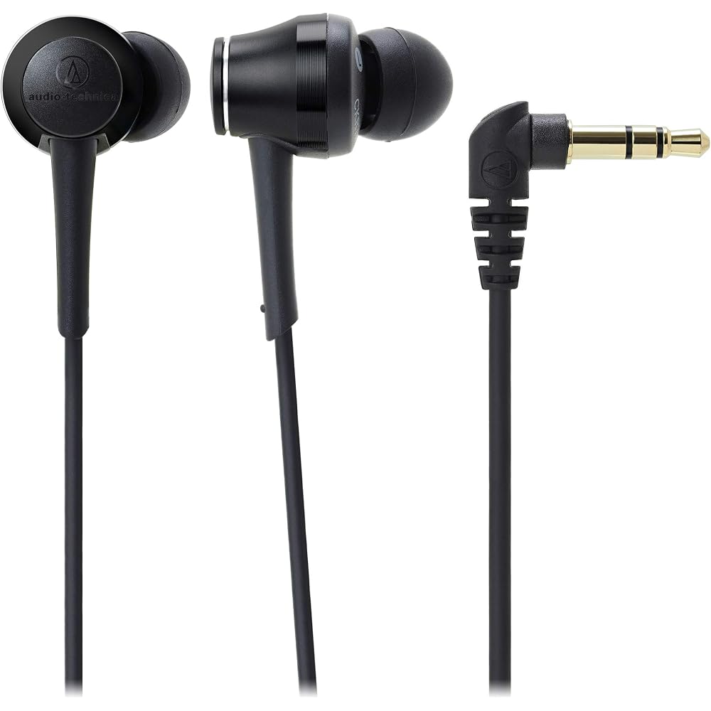 Audio-Technica ATH-CKR70 BK Wired In-Ear Headphones, High-Resolution Audio Compatible, Black