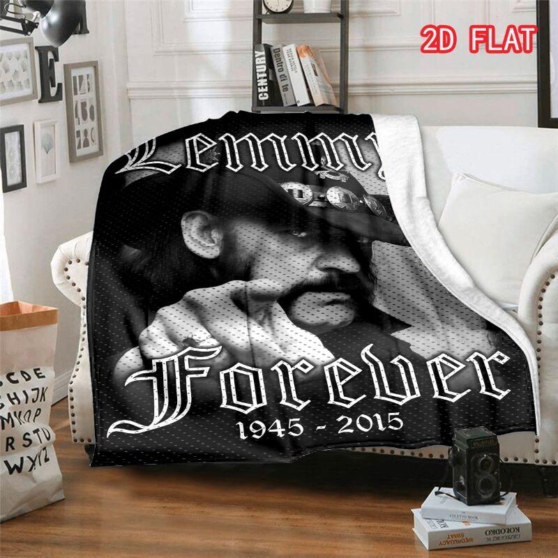 Lemmy Forever 1945-2015 Rockstar Porträt Schwarz Weiß Vintage Druck Weiche Flanell Decke Leicht Warm Sofa Couch Bett Wohnkultur Überwurf