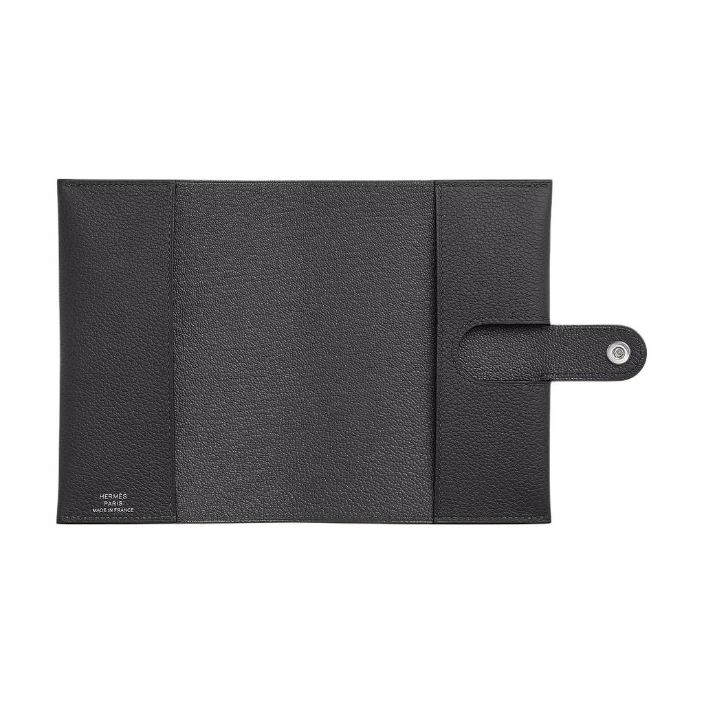 Hermes R.M.S 9 Silver Buckle Evercolor Leather Passport Holder Men passport holder Slate-Gray H084149CKBH