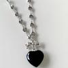 Elegant Heart Necklace Polished Alloy Jewelry Versatile Elegant Clavicle Chain Accessory For Dates Event Presents