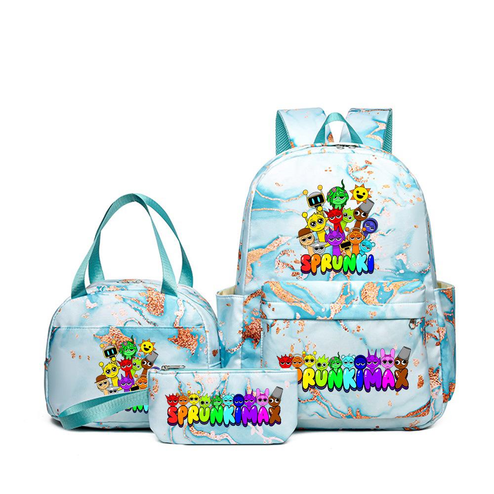 Rhythm Box Student School Bag Children's Backpack Backpack Three-piece Set