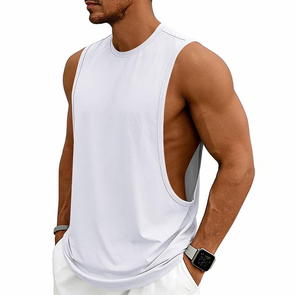 Men's Fashion Loose Fit Sleeveless Tank Top, Workout Training Basketball Gym Vests For Casual Athletic Wear