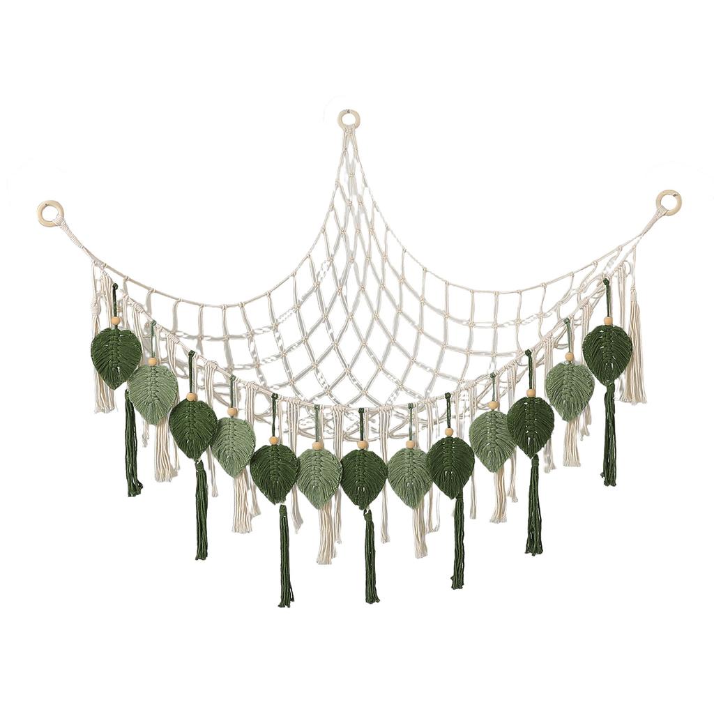 Hand Woven Cotton Rope Net Bag Kids Room Kindergarten Decor Wall Storage Hanging Net Hammock