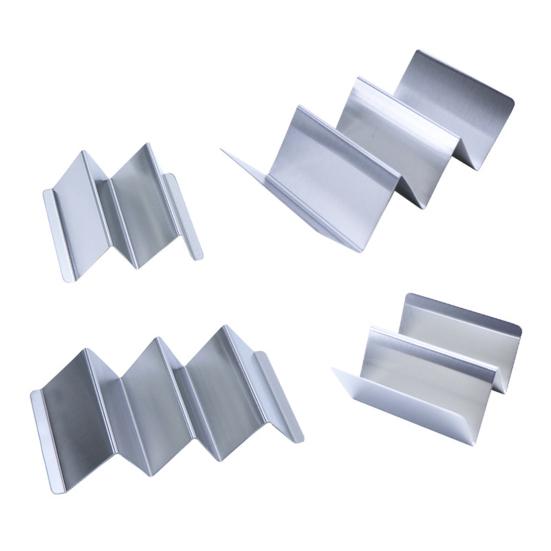 Stainless Steel Taco Holder Tortilla Serving Rack Reusable Taco Plates Burrito Rack for Kitchen Restaurant