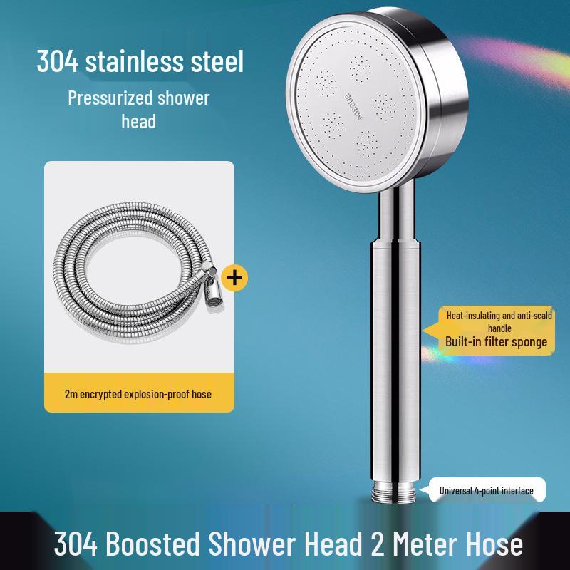 304 Stainless Steel High-Pressure Rain Shower Head for Bathroom