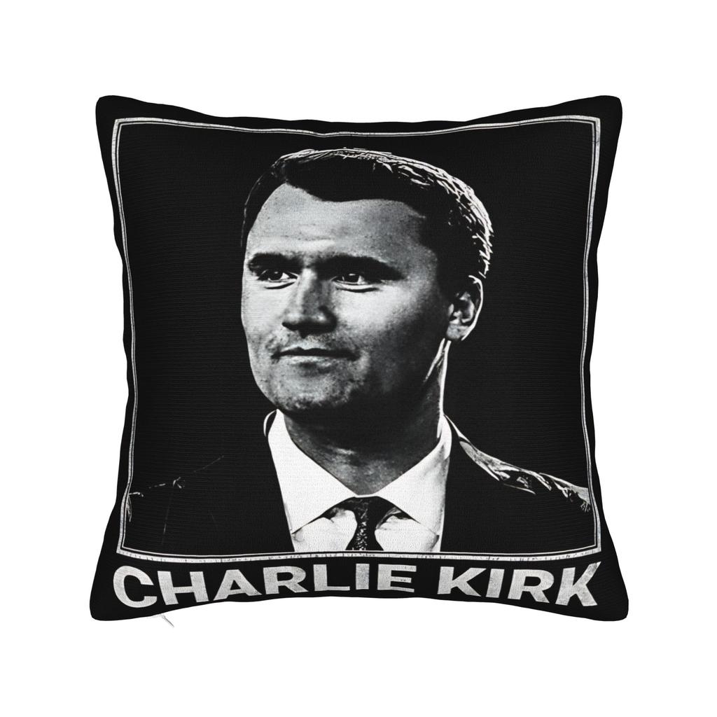 Charlie Kirk Miner Pillow Case Comfy Pillow Cover For Sofa Car Home Decor Funny Cushion Cover