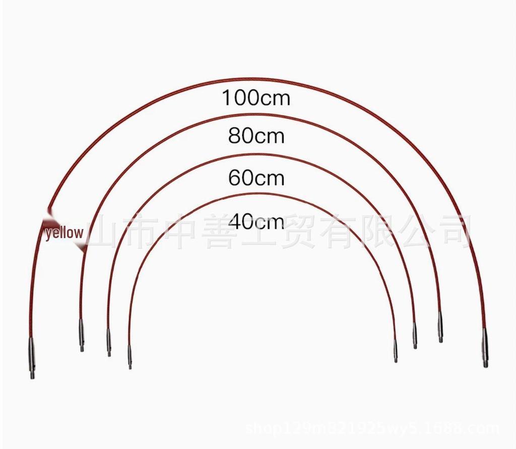 Juego de Agujas Circulares de Tejer de Aluminio Anodizado Rojo Mate, 13 Pares con Cables de Repuesto Desmontables para Suéteres de Punto de Cruz