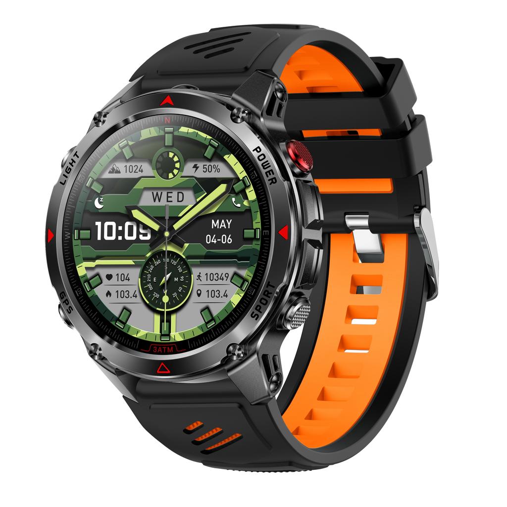 New Arrival GPS Sport Watch Compass Altitude Barometer 3ATM Waterproof FitcloudPro Smartwatch Health Tracker Phone Calls