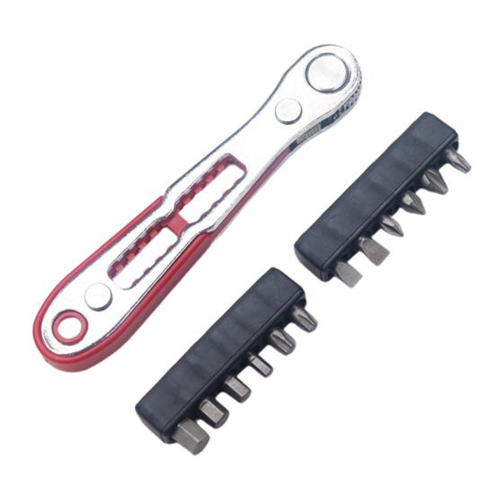 Skraldenøkkel med sklisikkert håndtak Dobbelthodet design Kompakt bærbar Forover Revers Kryssalbue Flat hodenøkkel