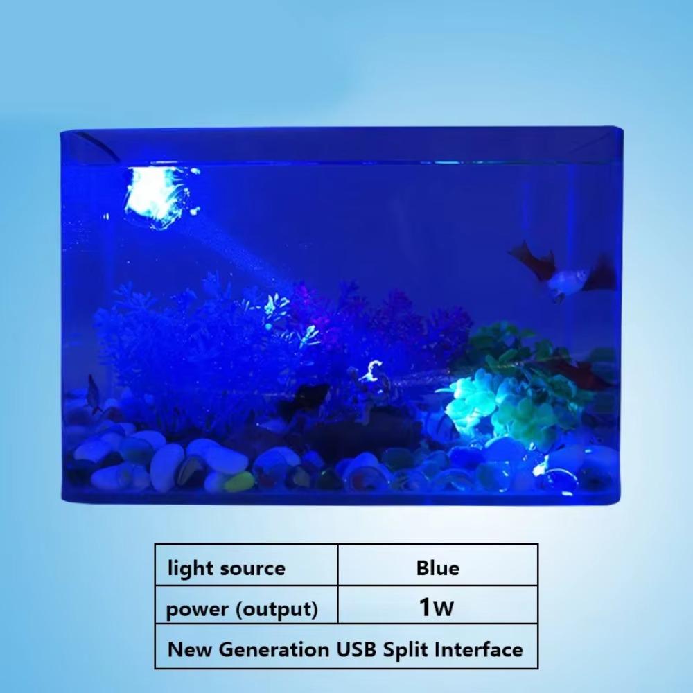 New LED Aquarium Spotlight Saving Power But High Brightness Seven Gradient Night Light Amphibious Lighting USB Waterproof Diving