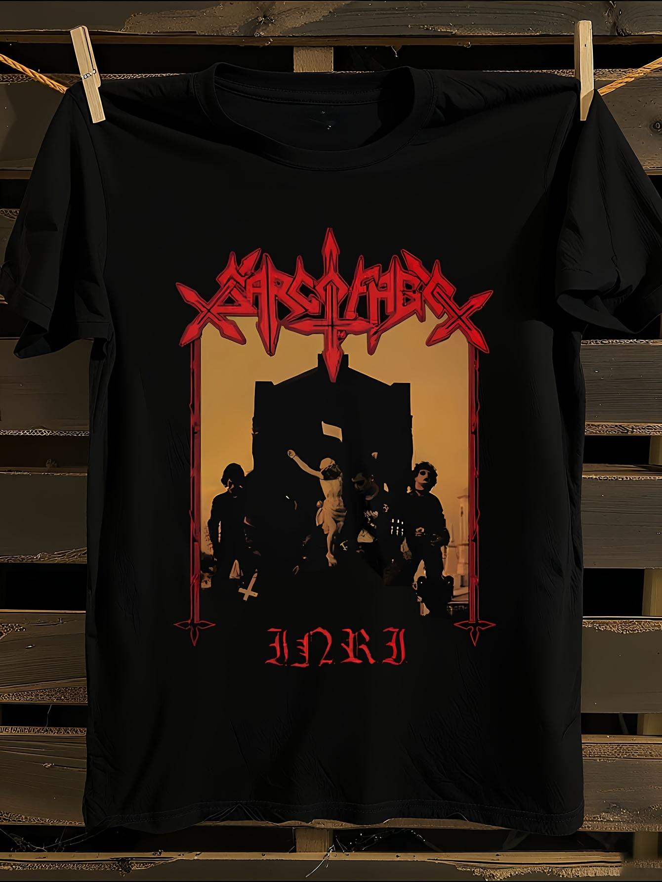 Sarcofago I N R Logo Gothic Heavy Metal T-shirt XL