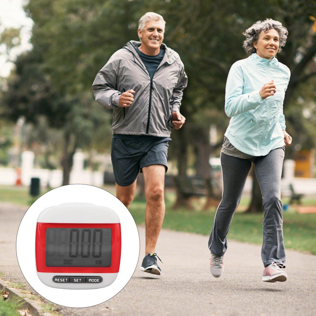 Elderly Step Counter LCD Display Clear Screen Accurate Walking Pedometer with Clip