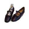 Leather ballet shoes women's soft sole inner height increase 5cm with skirt retro Mary Jane shoes bow shoes