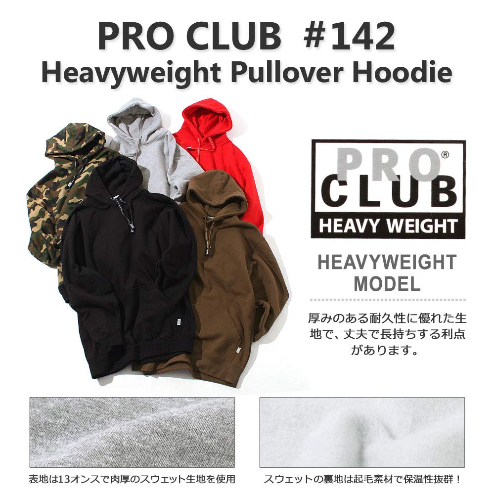 Pro Club Heavyweight Pullover Size USA Size M Men's Hoodie, 142, Model, Black, [Used]