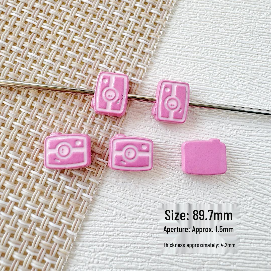 Macaron Color Bead String Necklace for DIY Cell Phone Chain Jewelry Accessory Price per piece