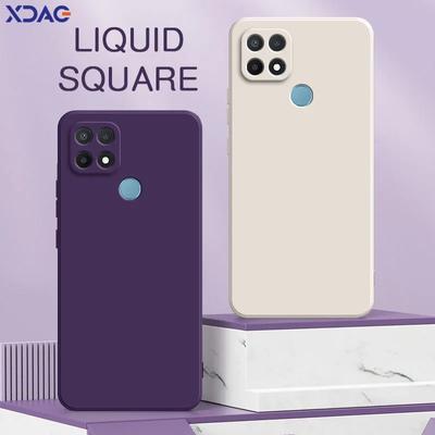 Τετράγωνη θήκη υγρής σιλικόνης για OPPO A15 A15s A35 Προστατευτική κάμερα 360 Απαλό κάλυμμα τηλεφώνου OPPOA15s OPPOA35 Fashion Τσάντα