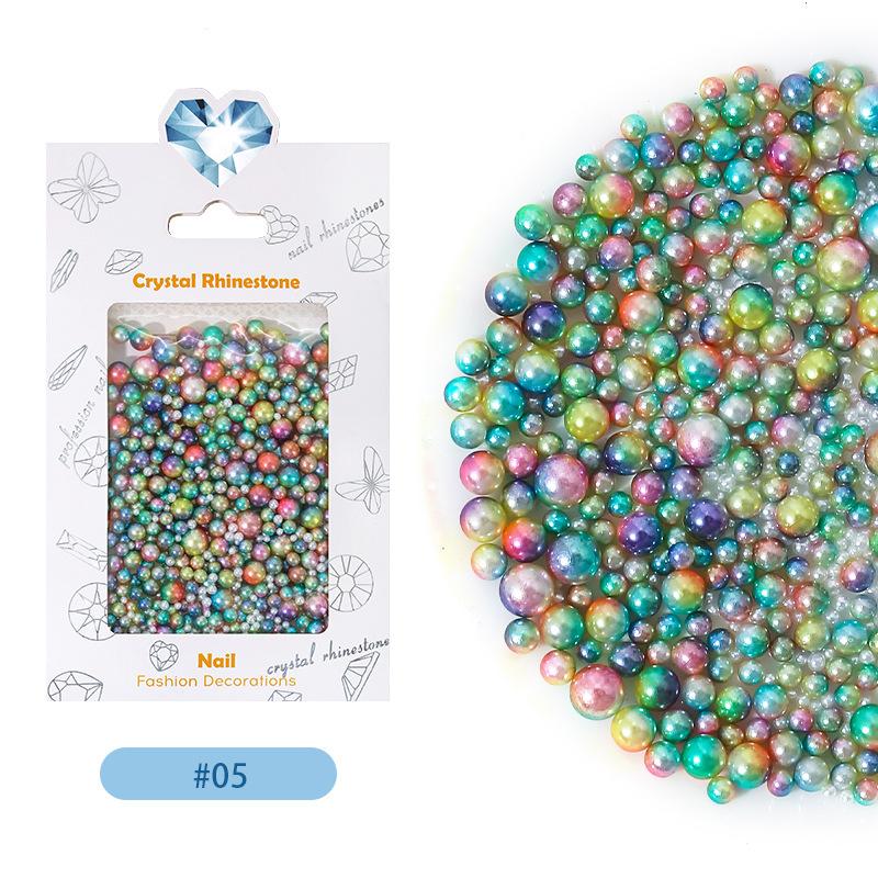 Highlight Symphony Nail Art Pearl Set 1.5-6 Mm Mixed Abs Non-Porous Round Diy Handmade Nail Art Jewelry