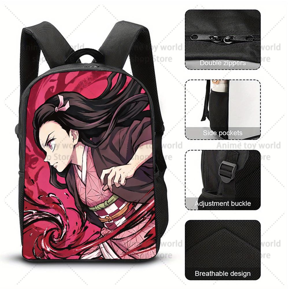 Demon Slayers Backpacks for Student Women Men Travel Bag Cartoon Graphic Print Mochila Kawaii Backpack School Bag Birthday Gift