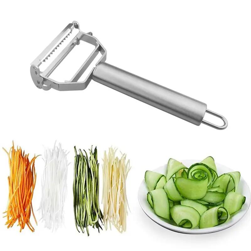 Multifunctional Kitchen Peeler, Stainless Steel Fruit and Vegetable Peeler, Durable Potato Slicer, Carrot Peeler