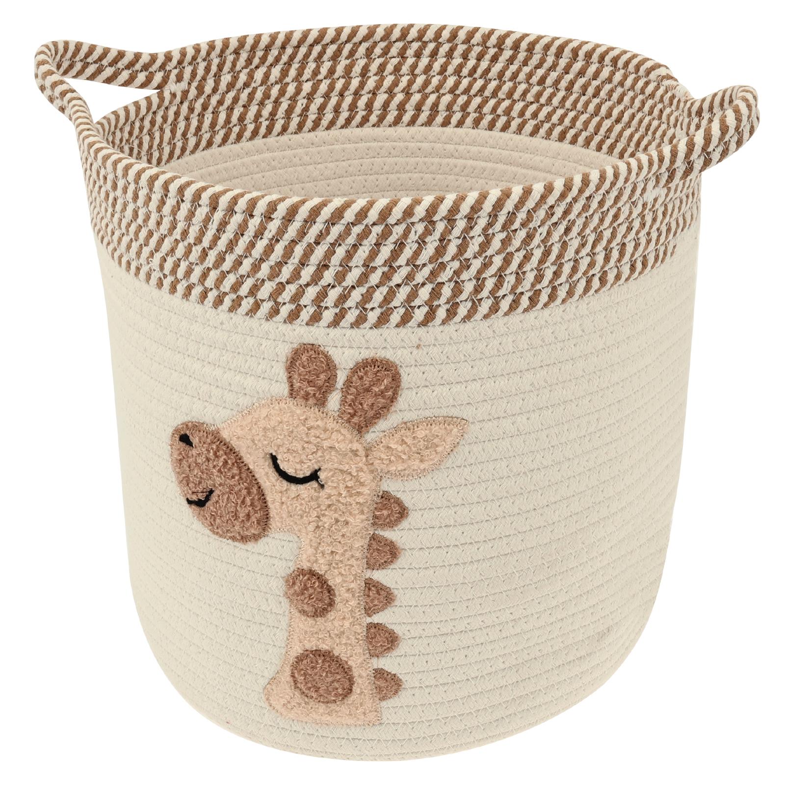 

Bear Storage Basket Cotton Corded Rope Multipurpose Sundries Toy Organizer Foldable Household Gift Laundry Basket