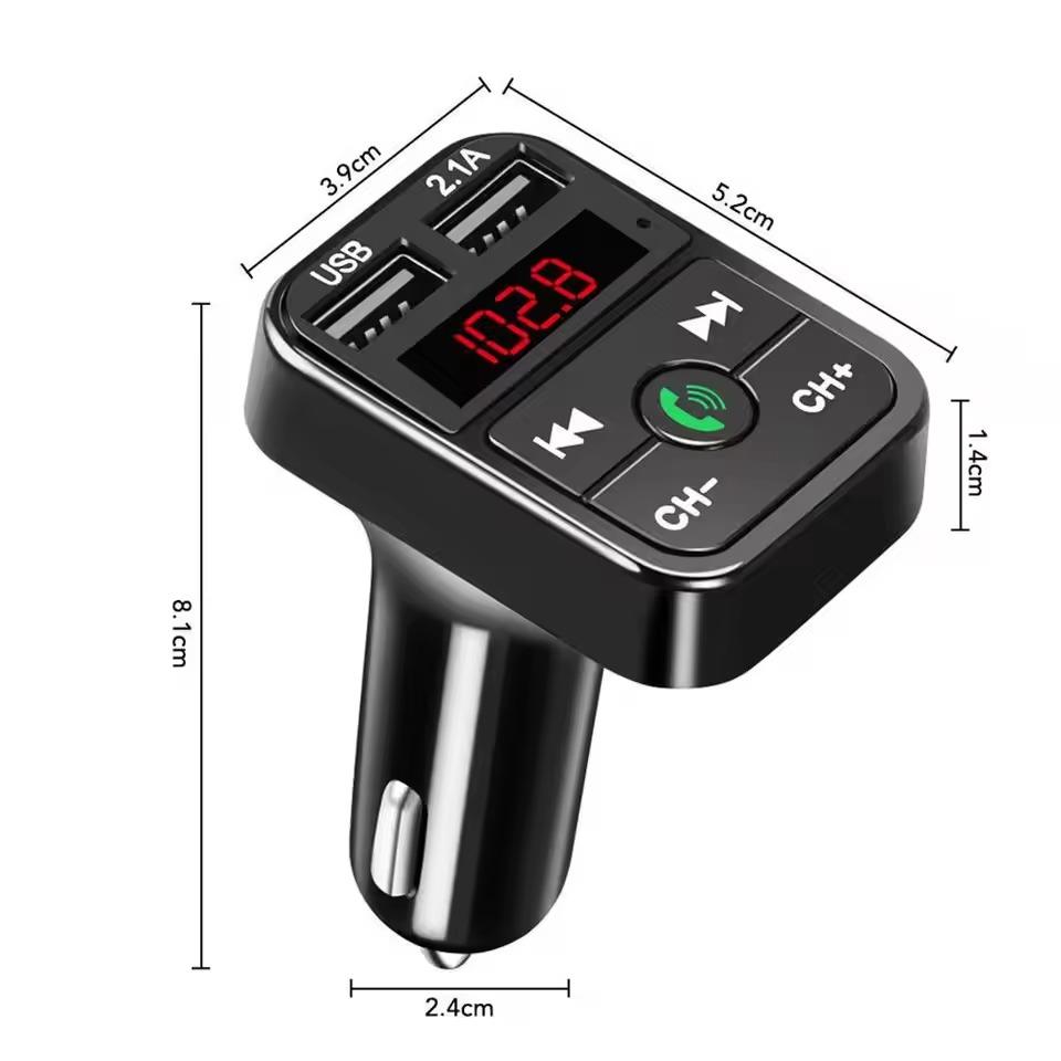 Dual USB Handsfree Wireless Bluetooth Car FM Transmitter Auto Radio MP3 Player USB 2.1A Car Charger Phone Charger