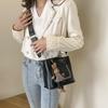 Women's Vintage Korean Wide Strap Bucket Messenger Bag CLE