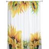 Sonnenblumen Aquarellmalerei Blütenblätter Tüllvorhänge zur Wohnzimmerdekoration Modern Chiffon Transparent Voile Küchenvorhang