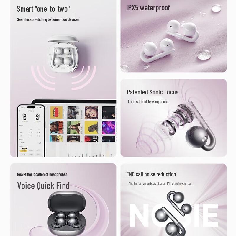 Saina F60 Open-Ear Bluetooth Clip-Kopfhörer