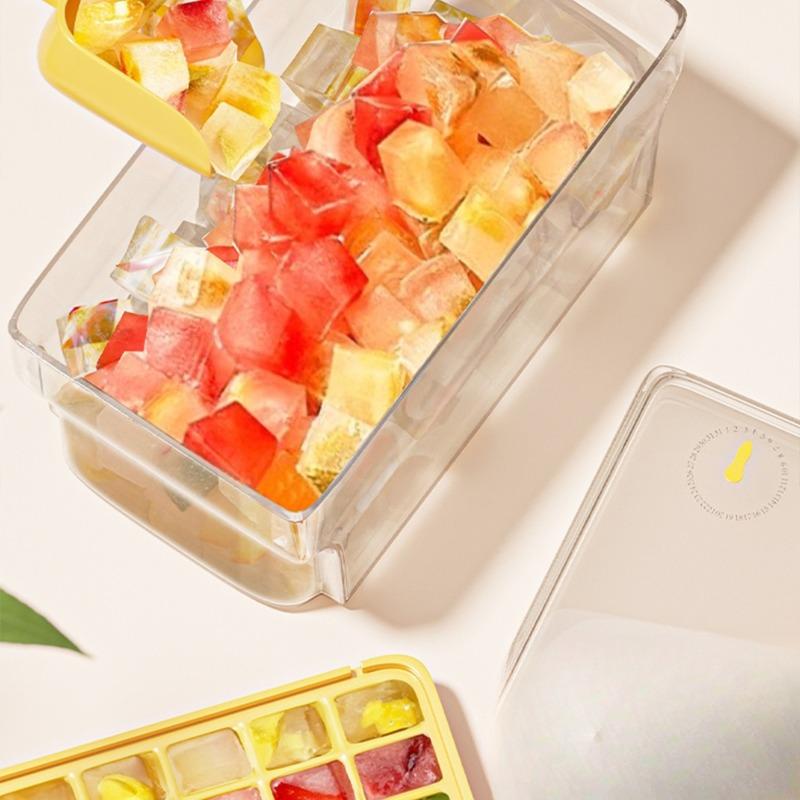 Ice Cube Mold - Homemade Ice Cubes - Refrigerator with Large Capacity - Pressing Ice Tray - Storage Box - Freeze Ice Cubes - Ultimate Gadget