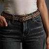 Unique Pattern Belt Stylish Leopards Velvet Waist Belt Jeans Decorative Belt Enhances Styles for Everyday Wear
