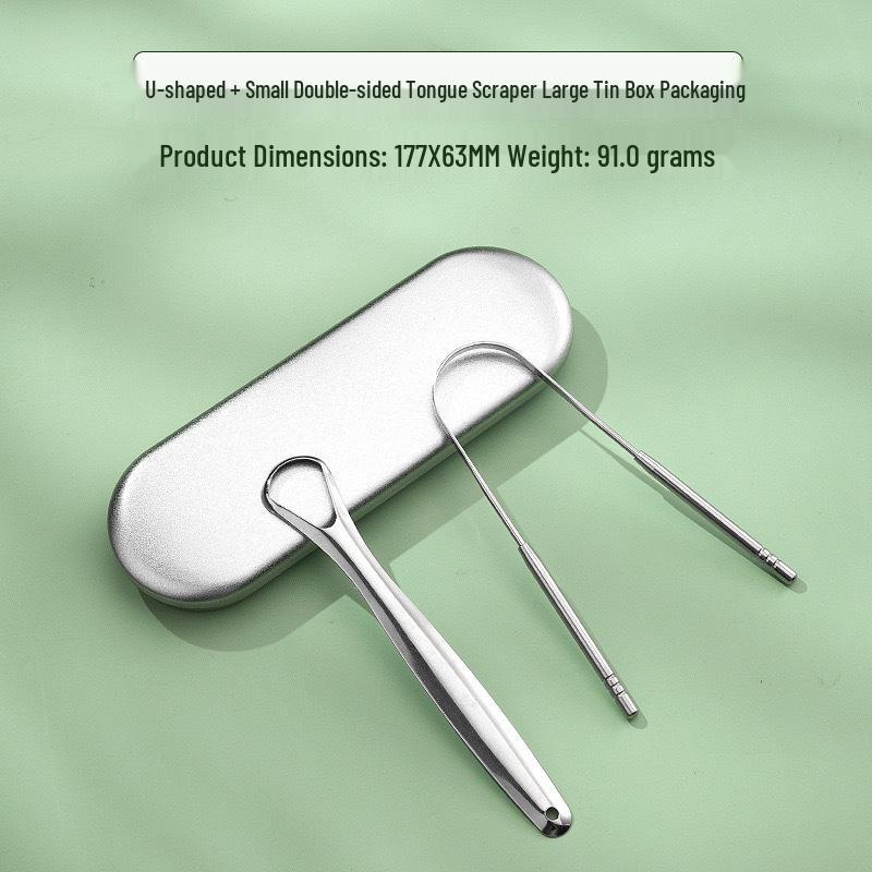 Stainless Steel Tongue Scraper & Coating Cleaner for Fresh Breath