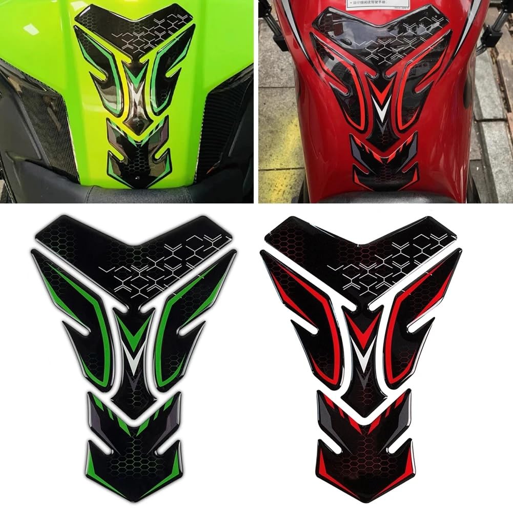 Motorsykkel Tankpad for Kawasaki Ninja 250/400/650, ZX-6R/10R/25R, Z400/900/1000 (rød)