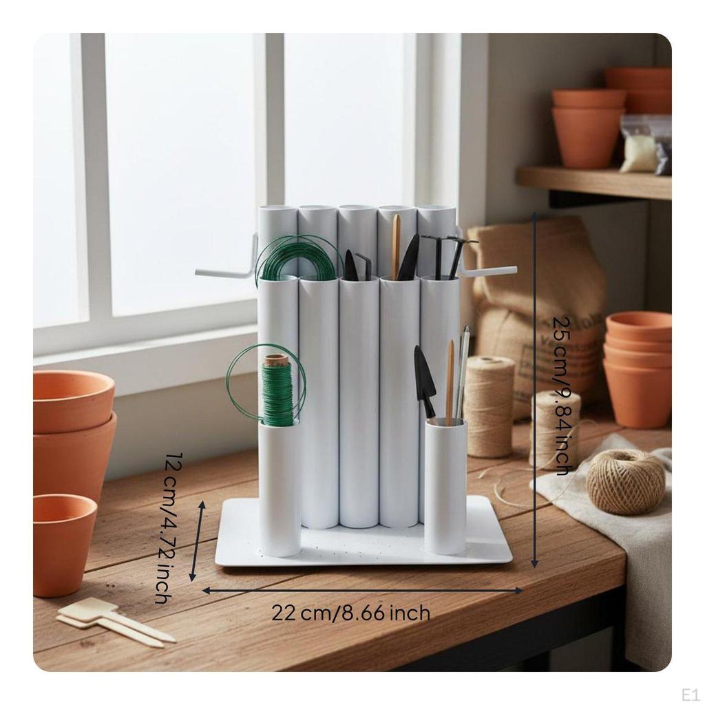 Floral Wire Organizer Solid Metal Construction Tabletop Dispenser Rack Flower Arranging Tool
