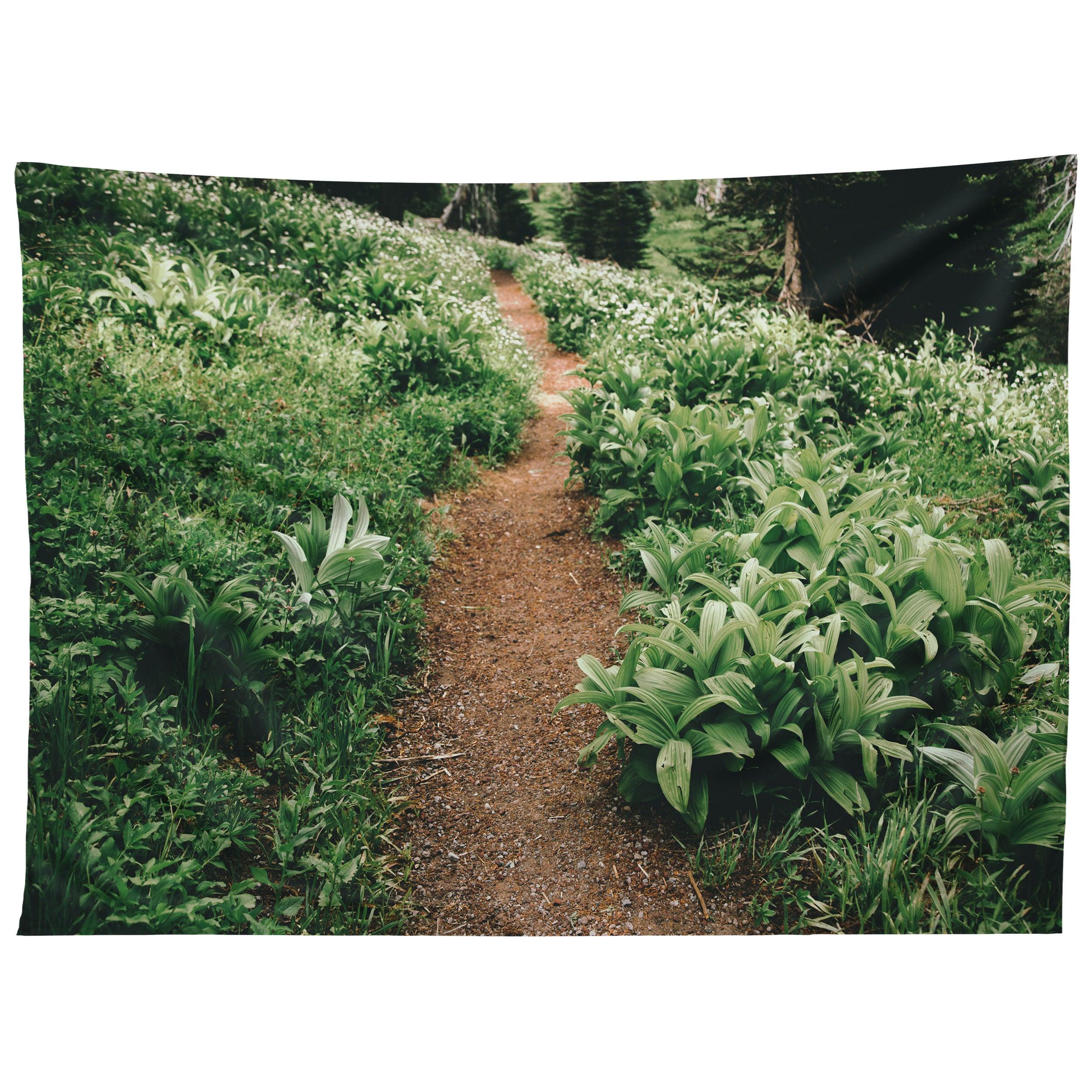 GREEN HIKING TRAIL tapestry 75x100