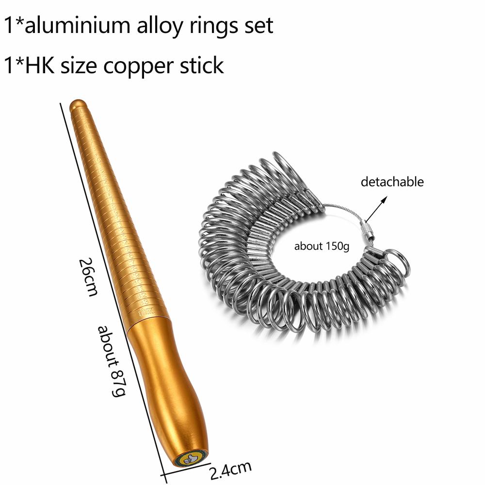 10 Style Finger Sizes Measuring Equipment Metal Stick Ring Sizer Ring Stick Enlarger Mandrel Gauge Tools Set For Jewelry Making